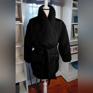 Black Boohoo shawl coat Tall Size 12 New with tags
